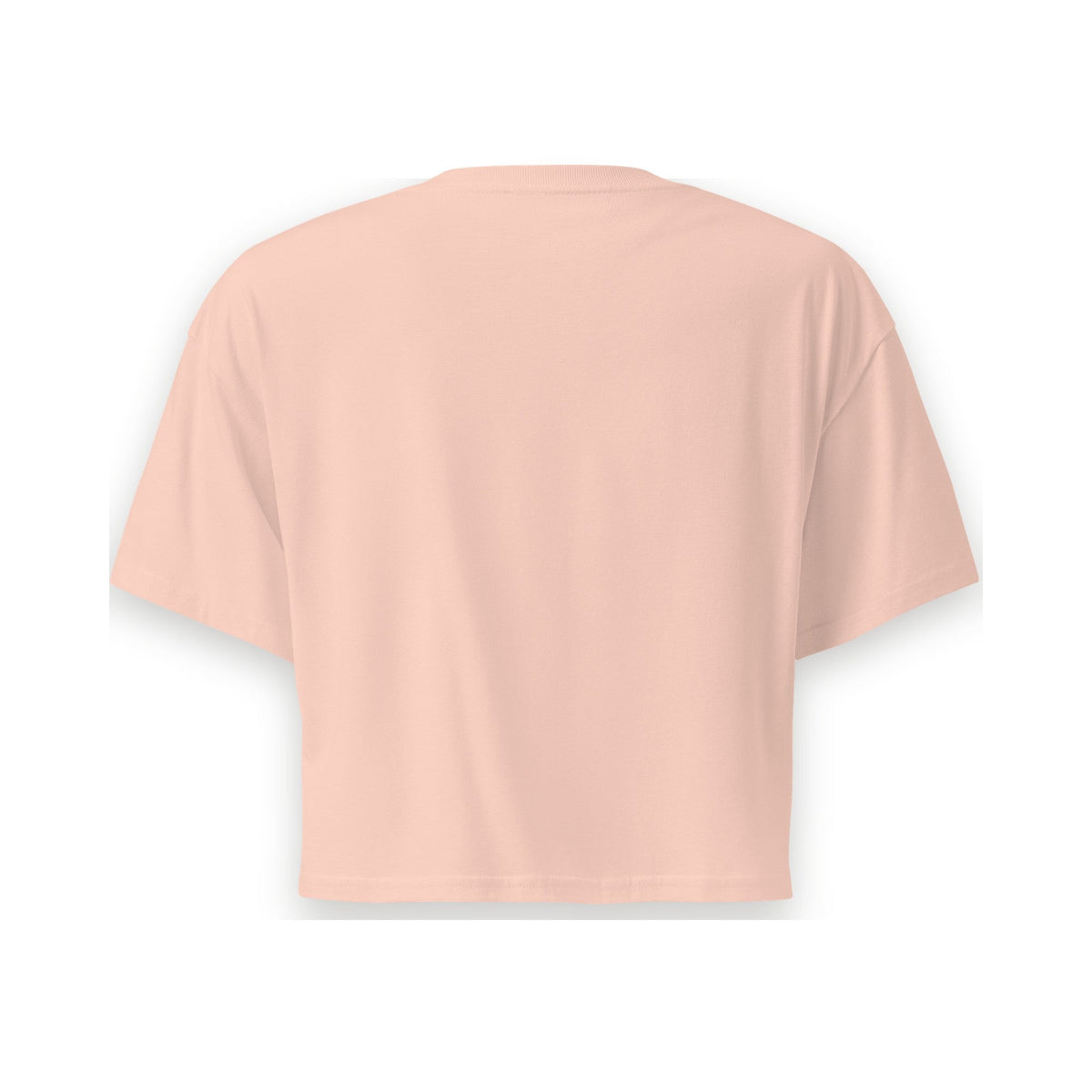 MAYBE LATER. Crop Tee, Pale Pink, back, flat