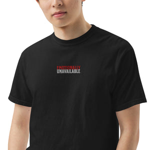 Muser Emotionally Unavailable Embroidered Heavyweight Tee - Wear Muser