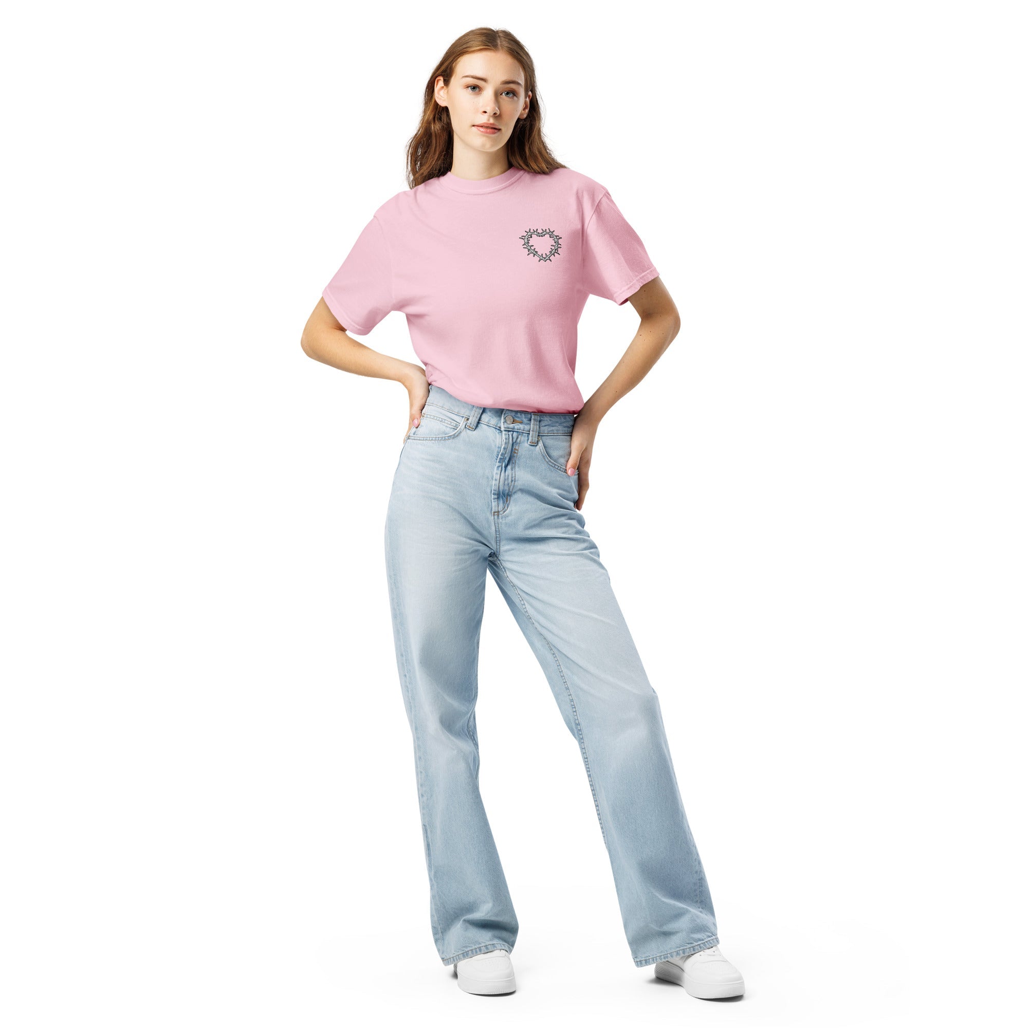 Muser Heart Under Pressure Embroidered Heavyweight Tee - Wear Muser