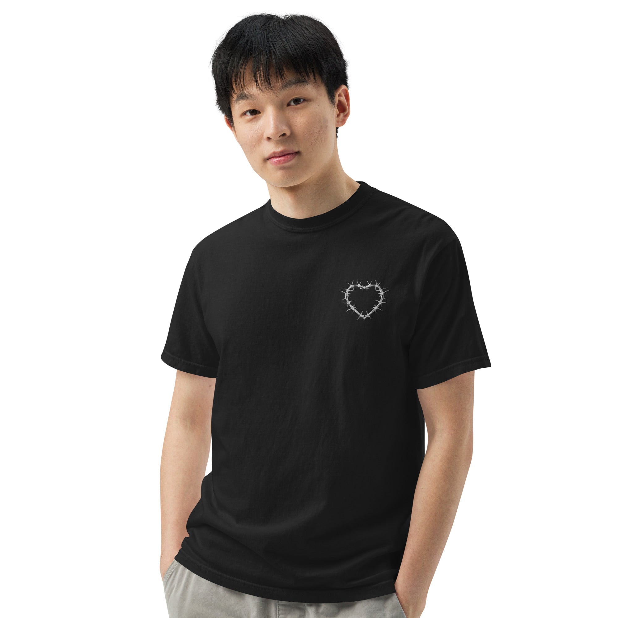 Muser Heart Under Pressure Embroidered Heavyweight Tee - Wear Muser