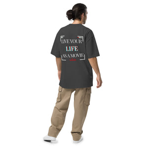 Muser Live Your Life as a Movie Oversized Faded Tee - Wear Muser