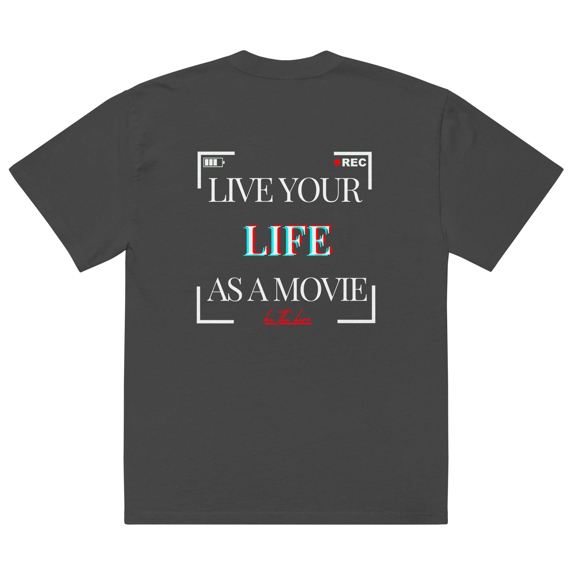 Muser Live Your Life as a Movie Oversized Faded Tee - Wear Muser