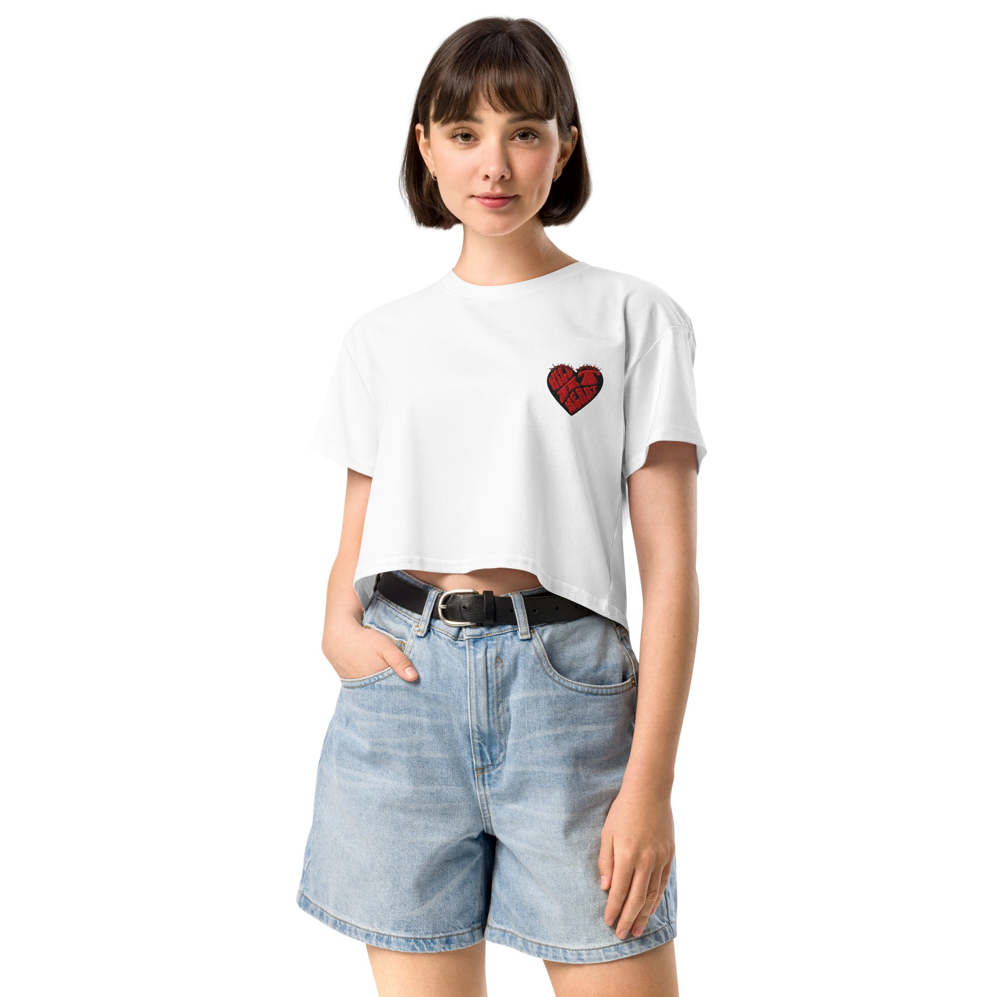 Muser Wild at Heart Embroidered Women’s crop top - Wear Muser