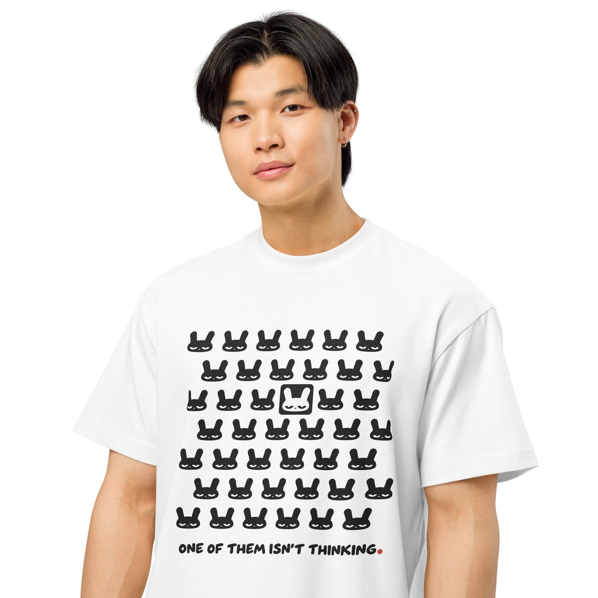 ONE OF THEM ISN'T THINKING. Heavyweight Boxy Tee - MUSER