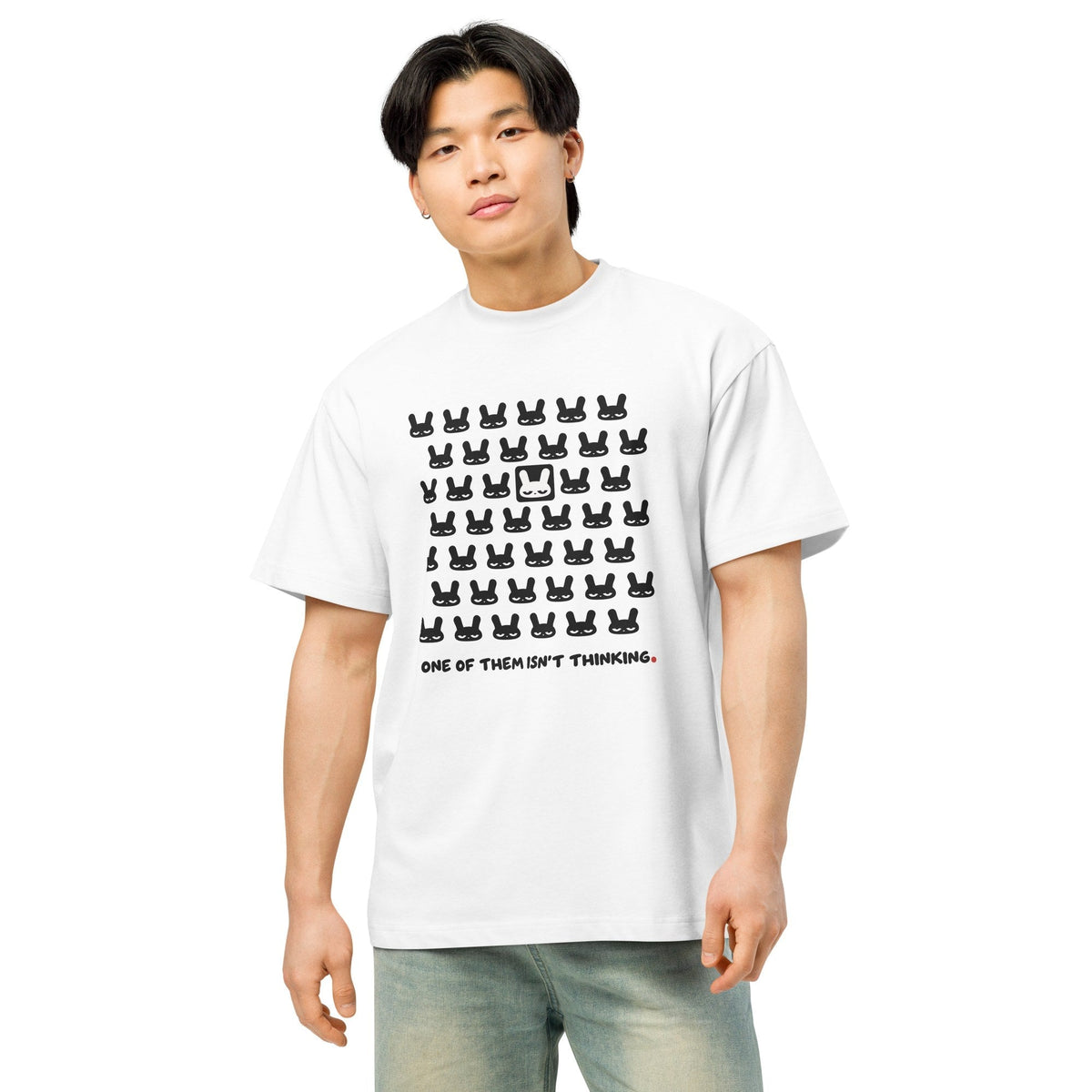 ONE OF THEM ISN'T THINKING. Heavyweight Boxy Tee - MUSER